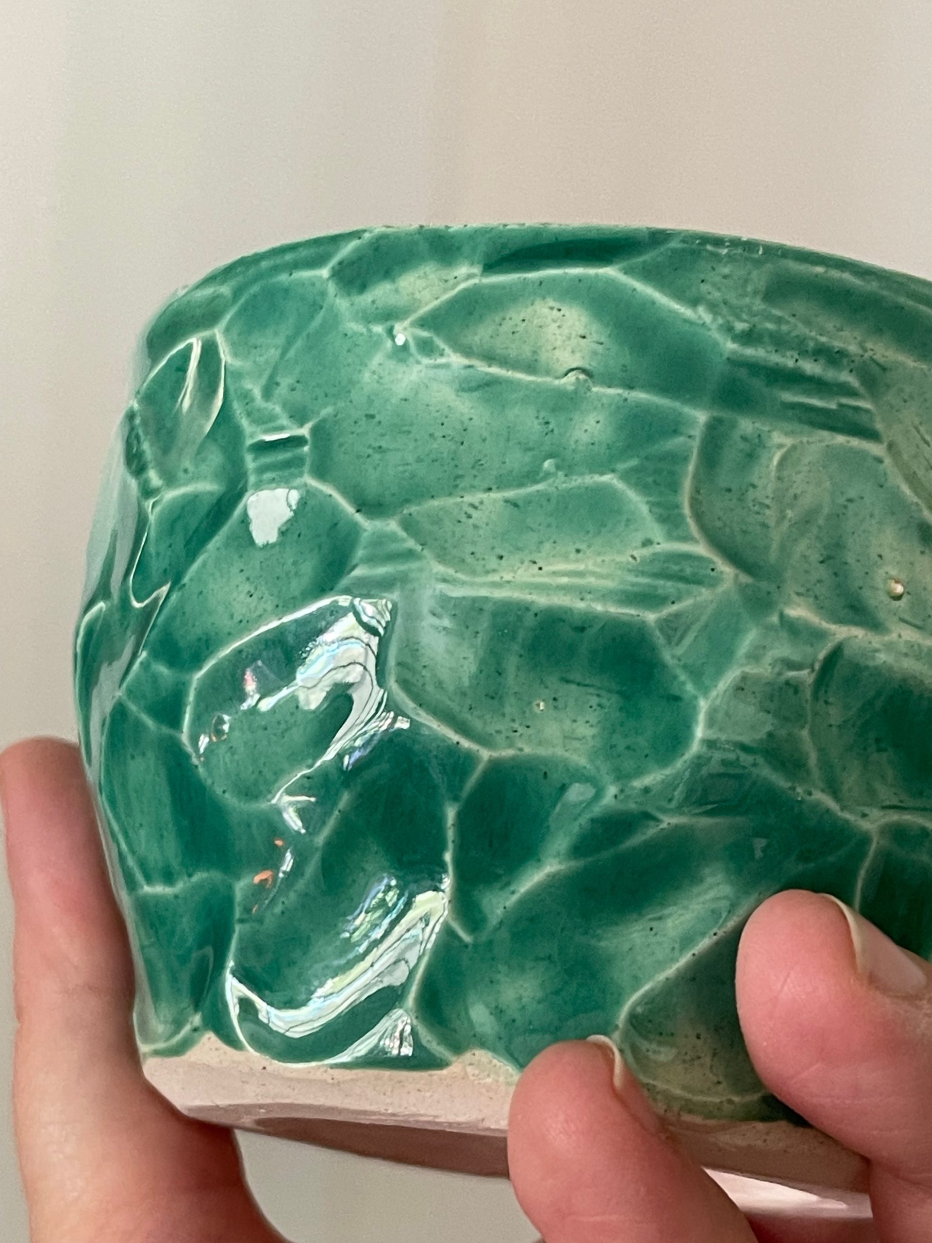 Green Multi-faced cup/vase